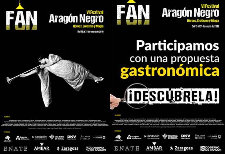 Aragón Negro Gastronómico 2019. Menú TOPI